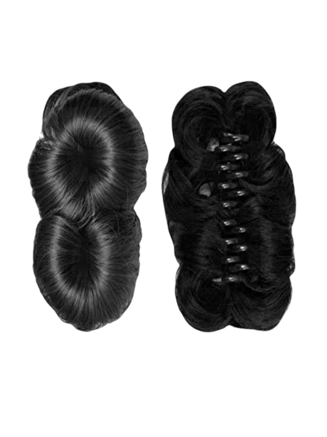 

camola deva Halo Wavy Bun Hair Extension- Black- 6 Inch, Brown