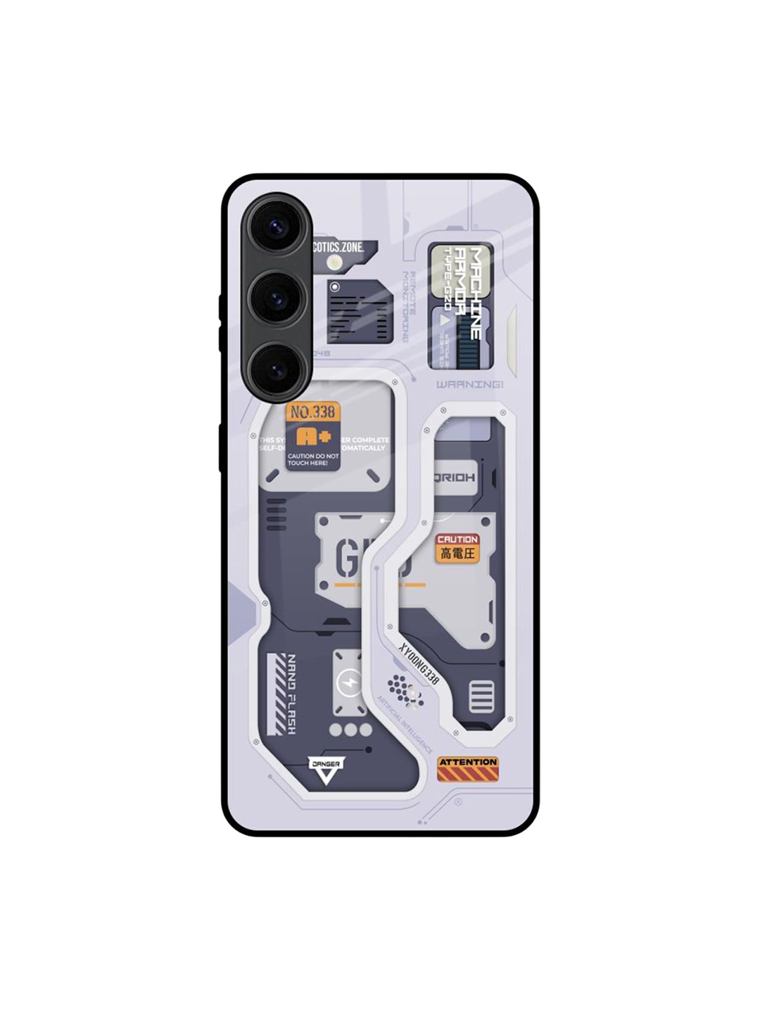 

QRIOH Tech Savvy Printed Samsung Galaxy S24 Plus Back Case, White