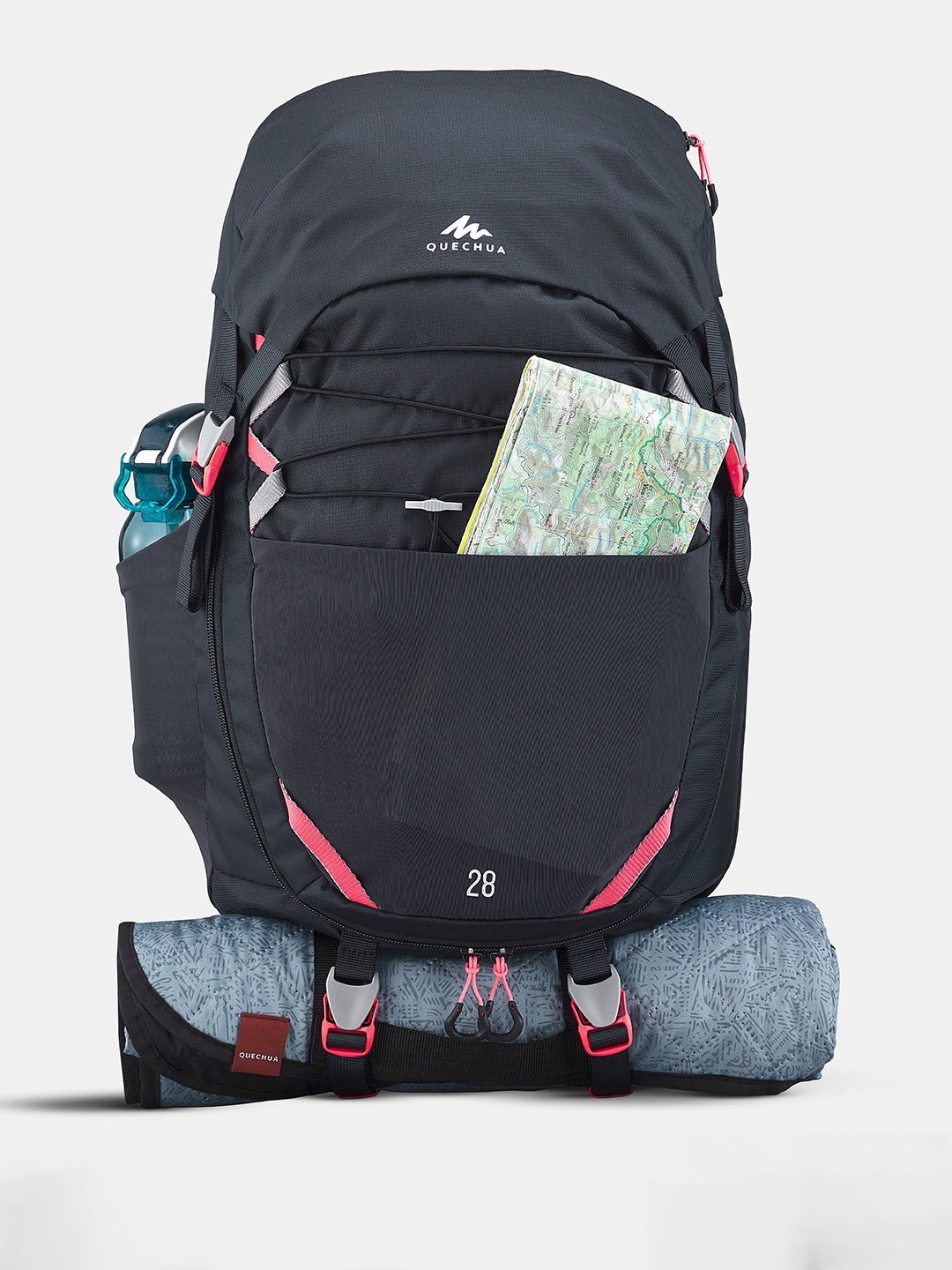 

Quechua By Decathlon Kids 28 L Hiking Backpack, 7-15 years, MH500 - Black