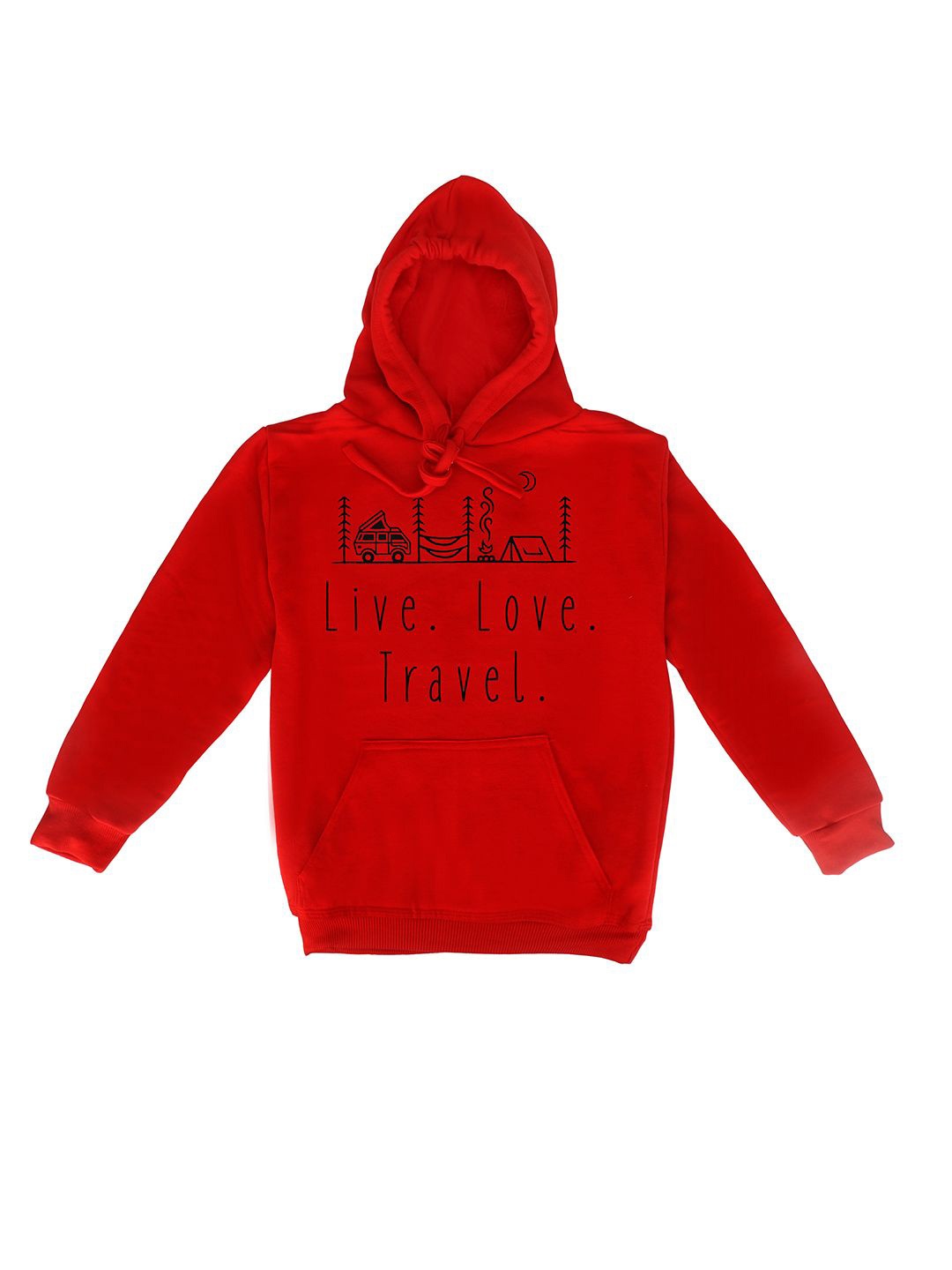 

Fabvio Plus Unisex Kids Printed Hooded Sweatshirt, Red