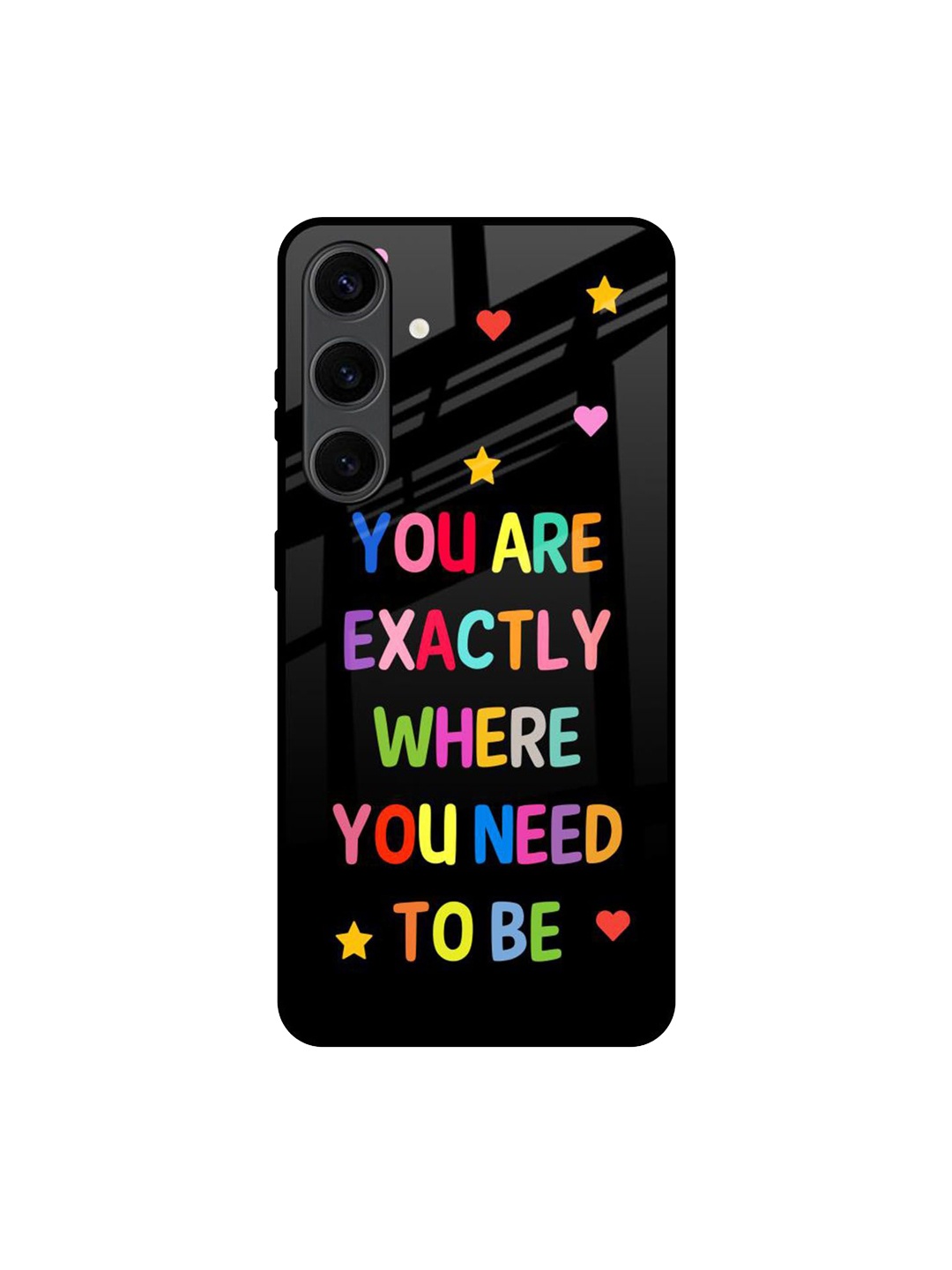

QRIOH Magical Words Printed Samsung Galaxy S24 Plus Back Case, Black