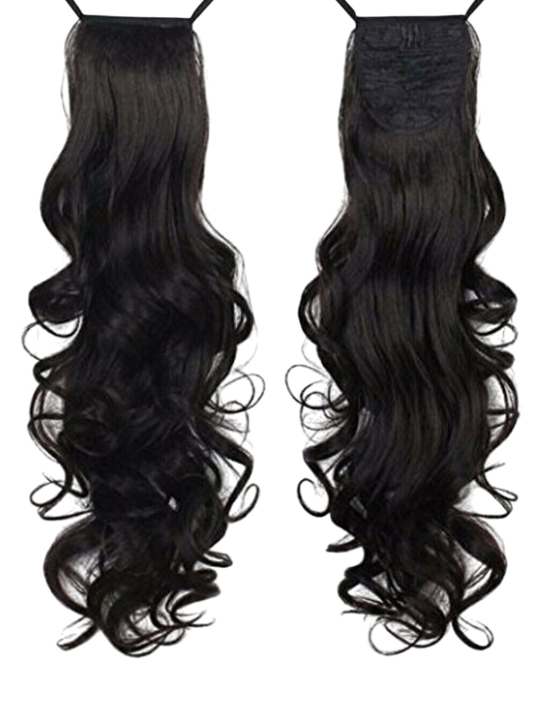

camola deva Clip-In Wavy Ribbon Ponytail Hair Extension - Brown - 20 Inch