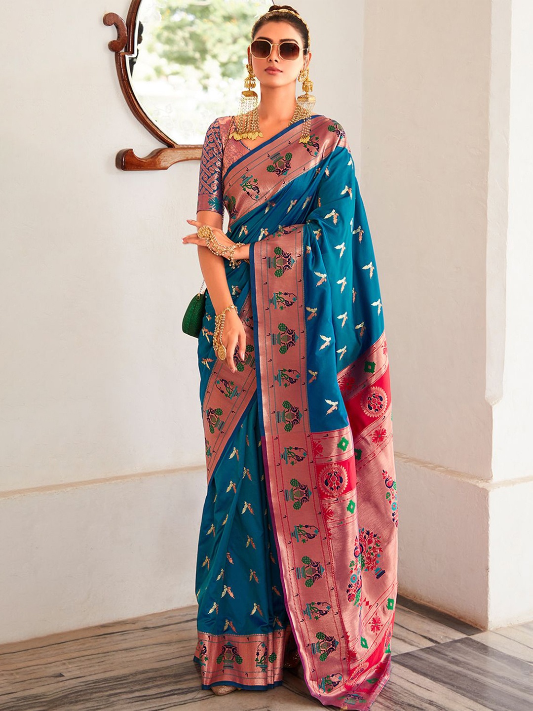 

DEVATITHI Blue Silk Saree