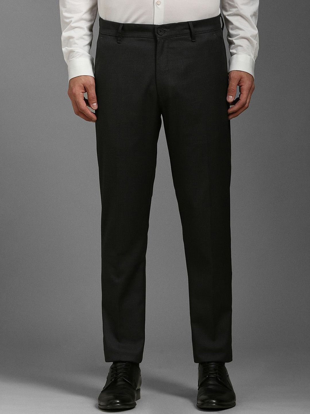 

Louis Philippe Men Slim Fit Formal Trousers, Charcoal