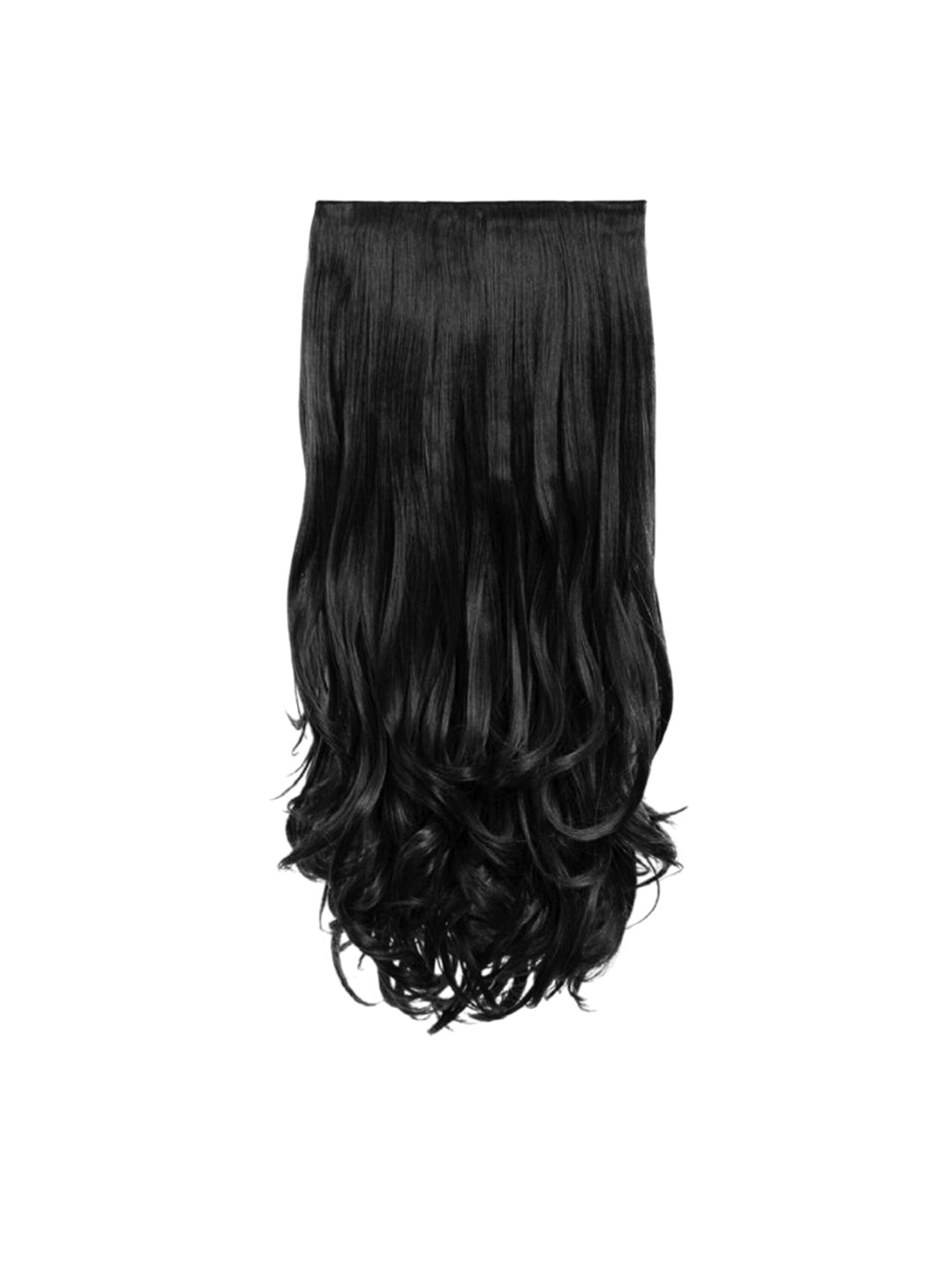 

camola deva Clip In Wavy Scalp Topper Hair Extension- Black- 24 Inch