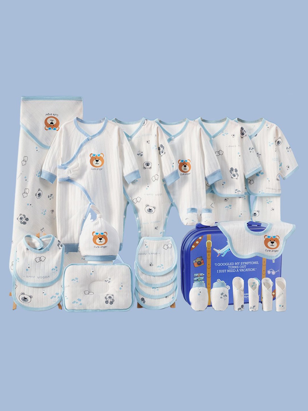 

Little Surprise Box LLP Infants 26-Pcs Baby Apparel Gift Set, White