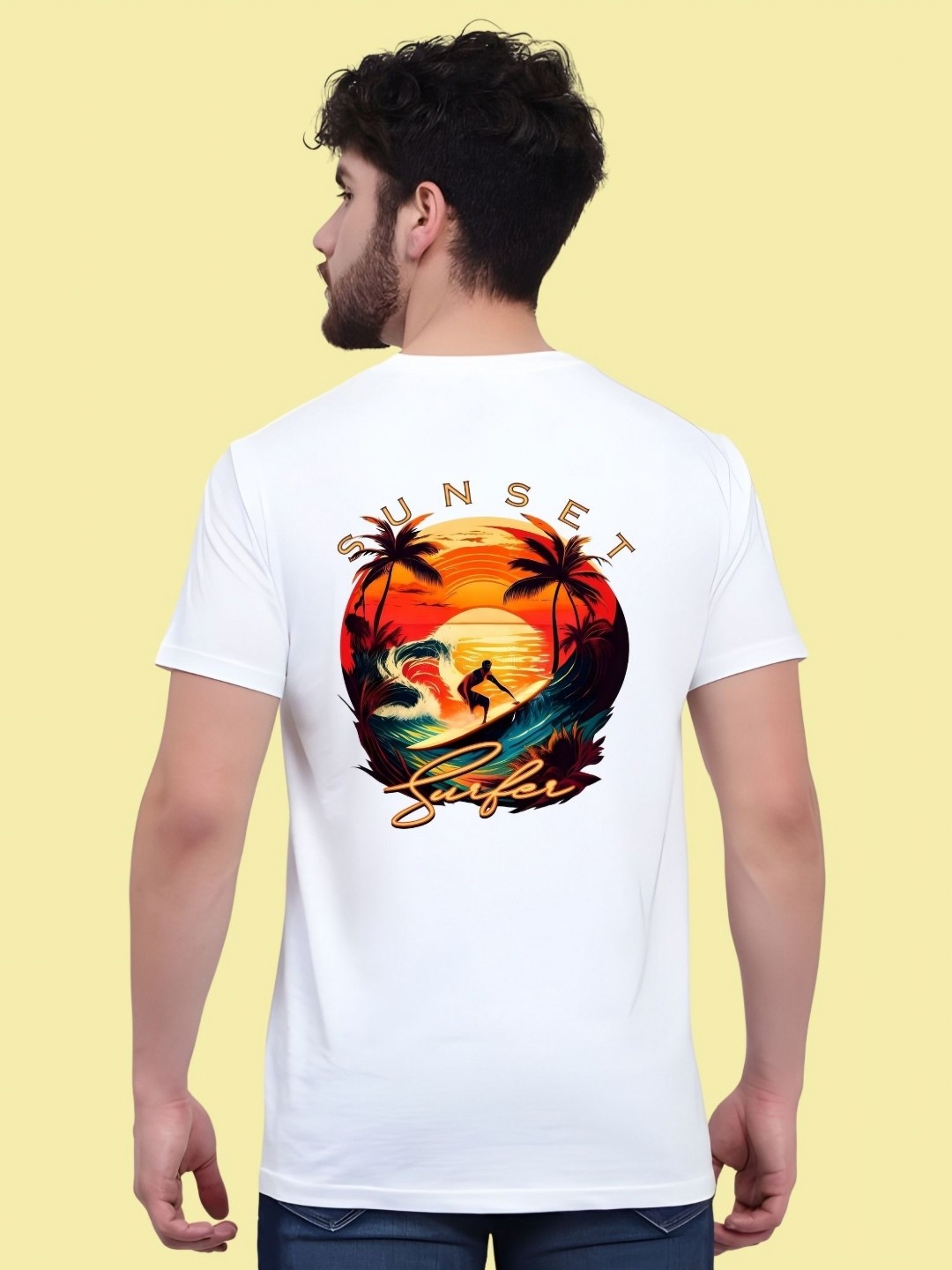 

THE BEETEL HOUSE Men Drop-Shoulder Sleeves T-shirt, White