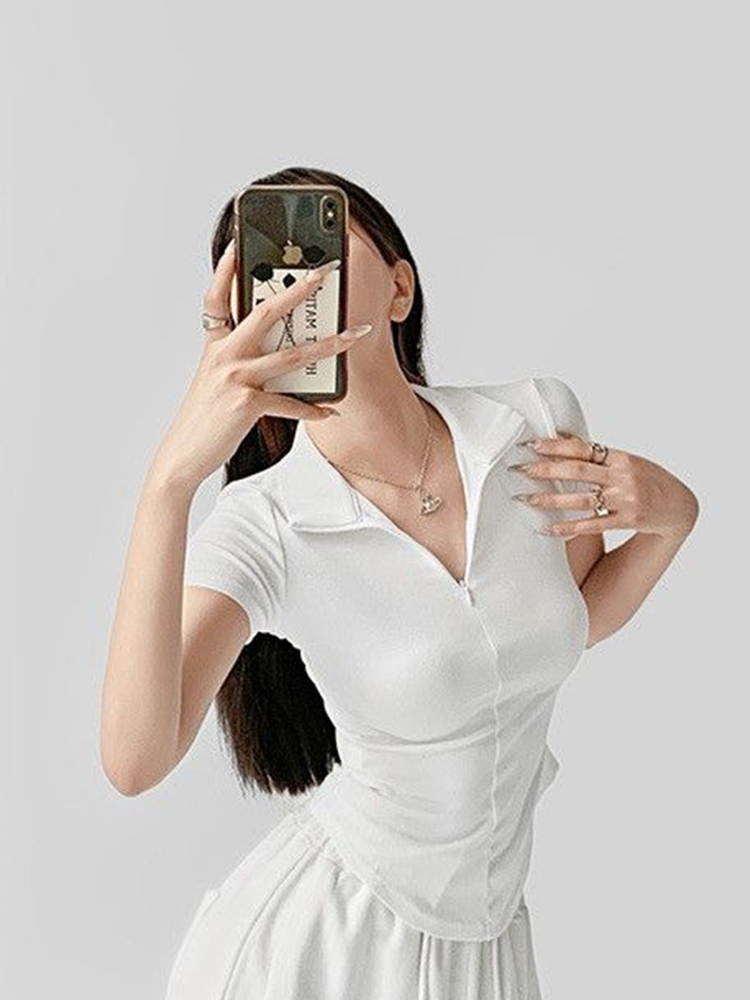 

DressBerry Women Shirt Style Top, White