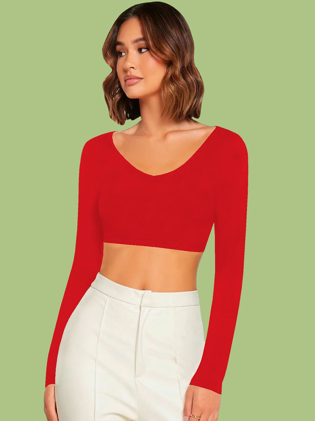 

Dream Beauty Fashion Crop Top, Red