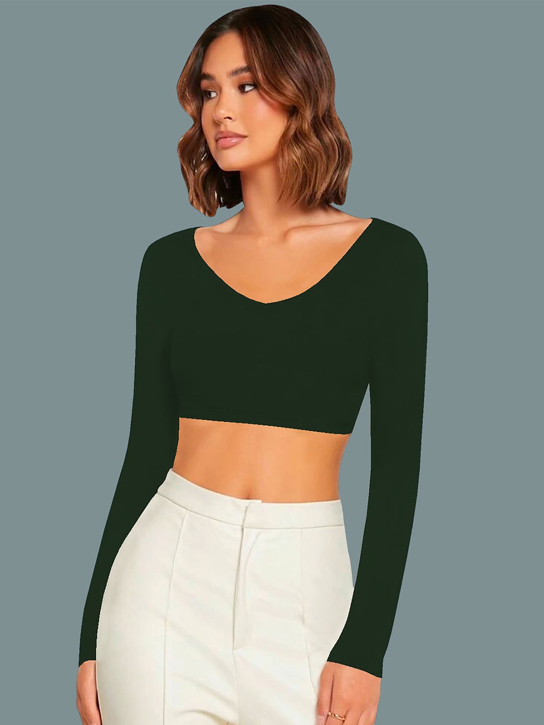 

Dream Beauty Fashion Crop Top, Green