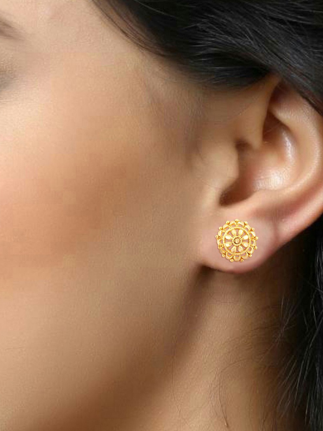 

DIVASTRI Gold-Plated Floral Shaped Studs