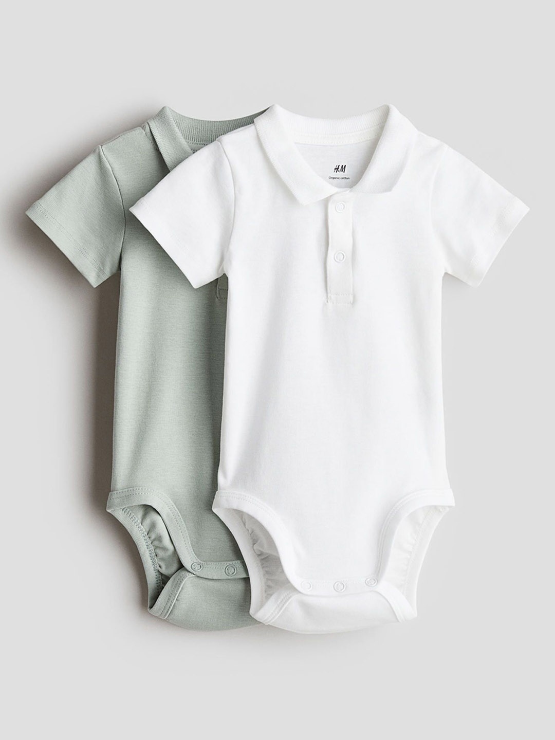 

H&M 2-Pack Pointelle Bodysuits, White