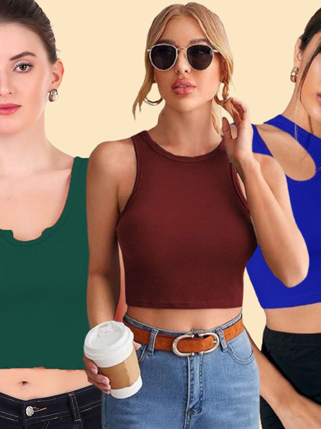 

Moda Rapido Tank Crop Top, Multi