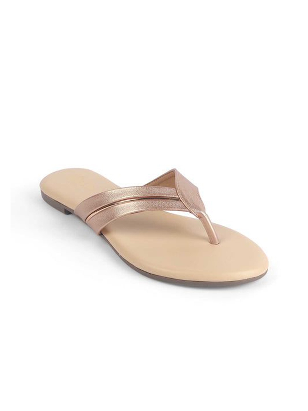 

Tresmode Women COTILES T-Strap Flats, Champagne