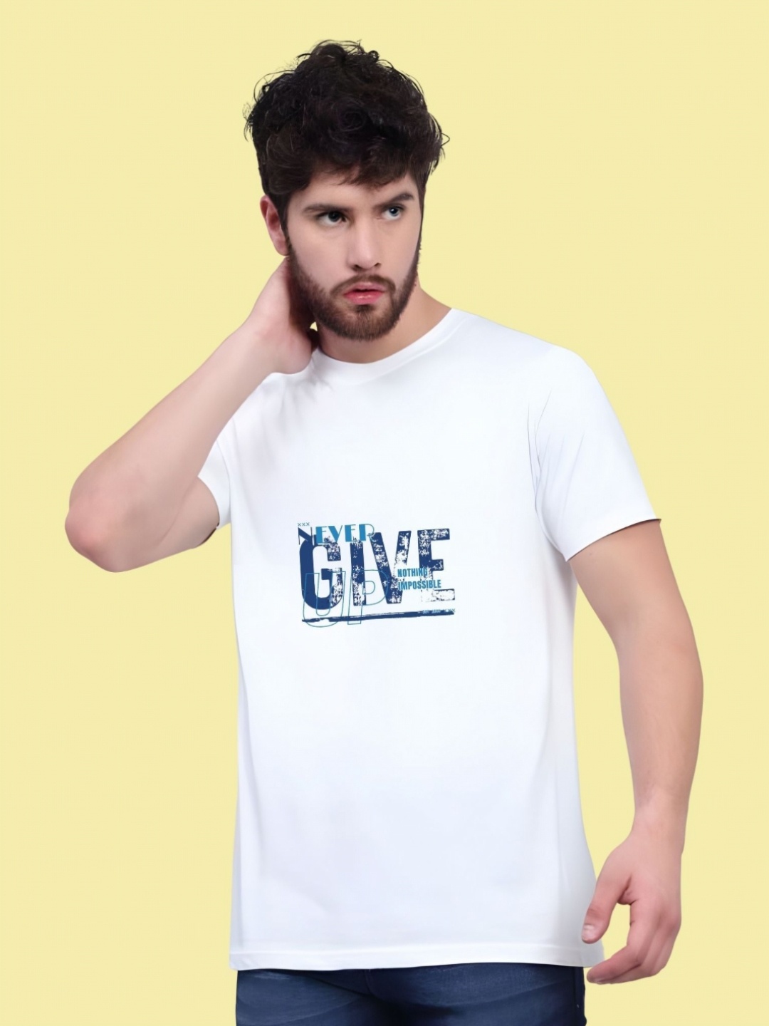 

THE BEETEL HOUSE Men Drop-Shoulder Sleeves T-shirt, White