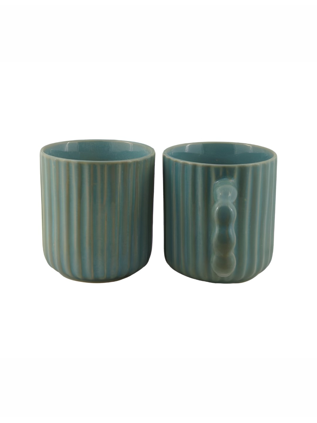 

Rare Planet Green & Beige 2 Pieces Ceramic Dishwasher Safe Glossy Mugs