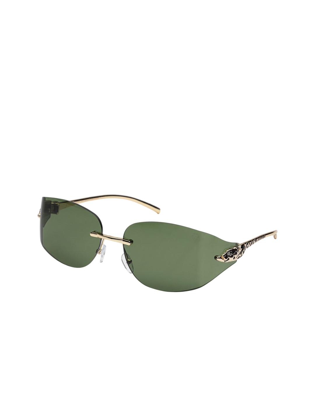 

HASHTAG EYEWEAR Men Square Sunglasses with Polarised and UV Protected Lens ICE-S2799-C1, Green