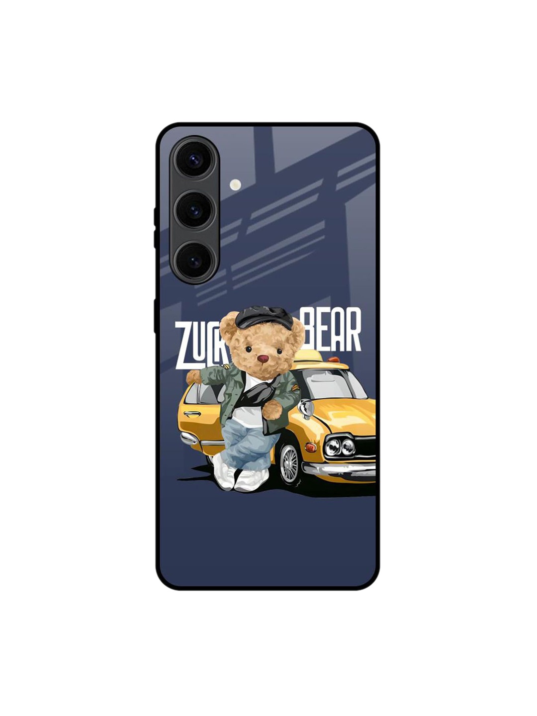 

QRIOH Adventurous Bear Printed Samsung Galaxy S24 Plus Back Case, Grey