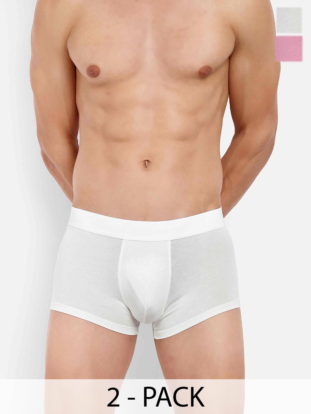 

LOGGERHEAD Pack Of 2 Cotton Short Trunks LHMT002-Pink-White