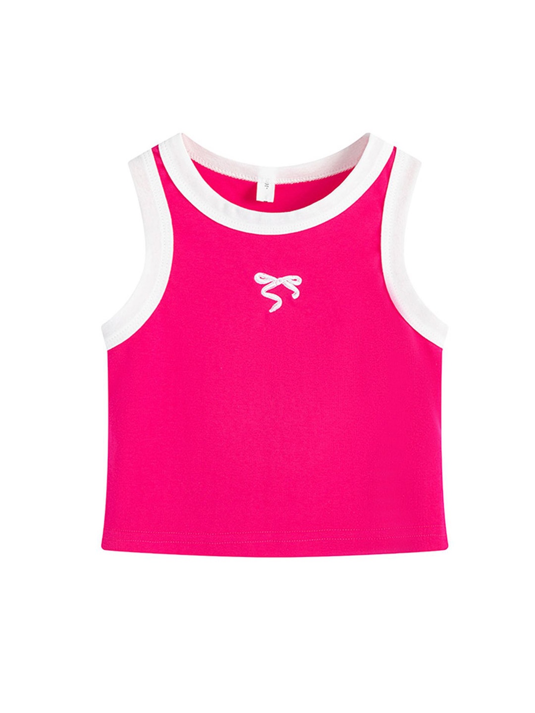 

LULU & SKY Girls Round Neck Sleeveless Tank Top, Pink