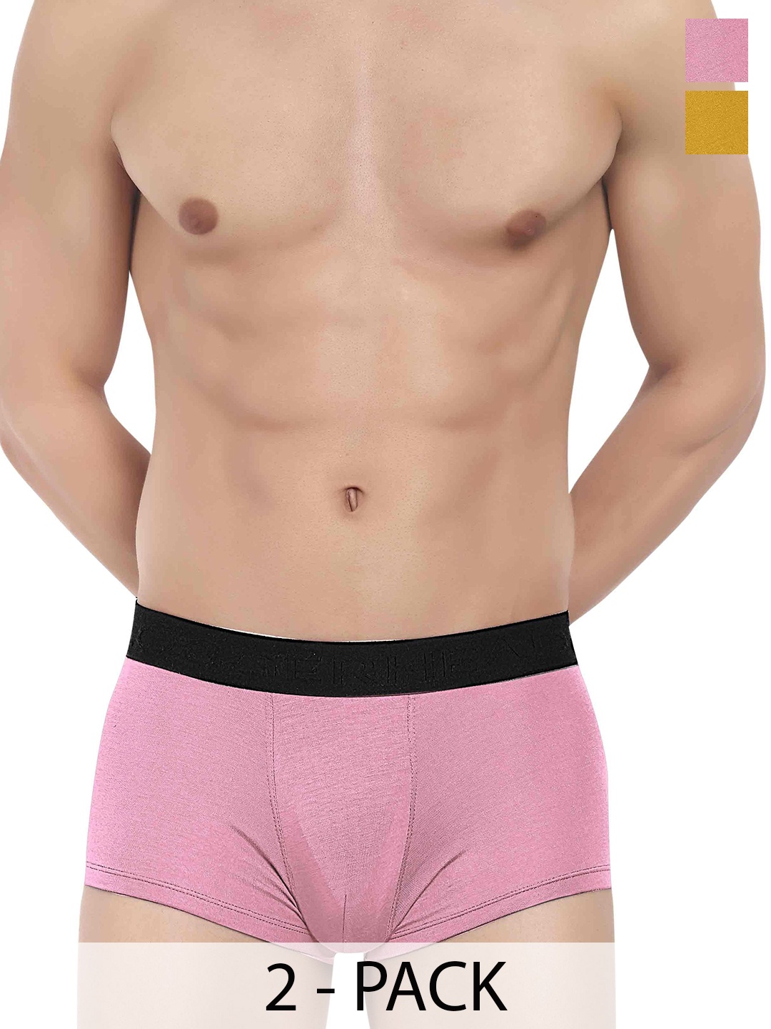 

LOGGERHEAD Pack Of 2 Cotton Short Trunks LHMT002-Pink-Yellow