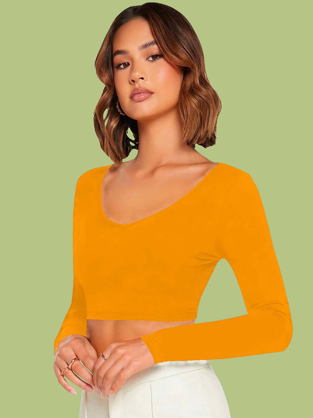 

Dream Beauty Fashion Crop Top, Yellow