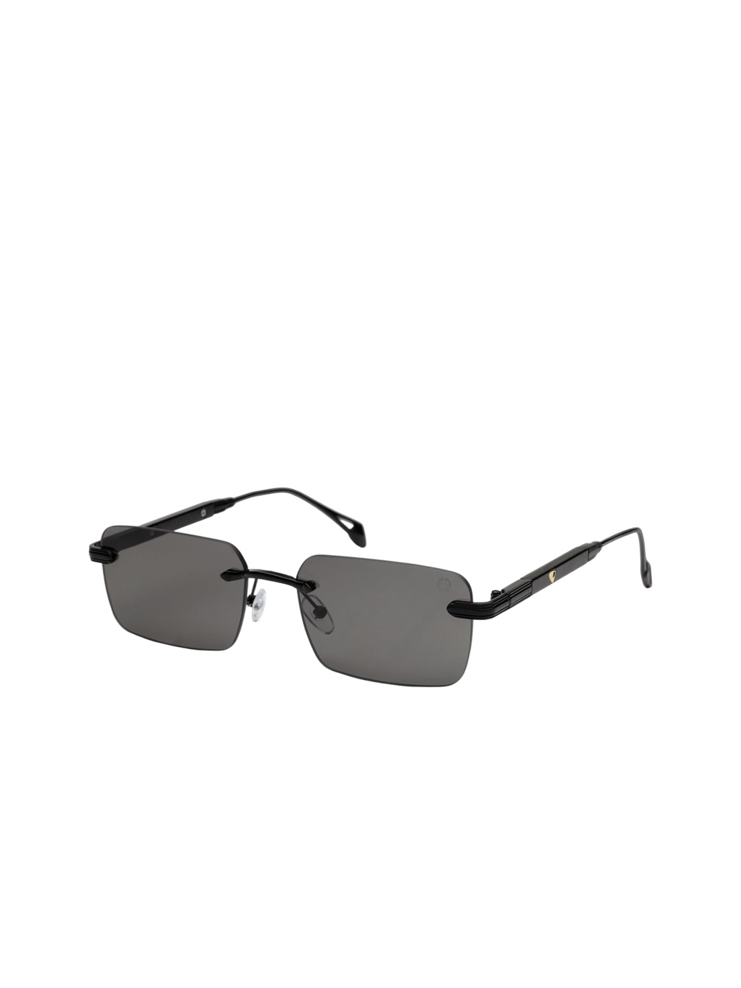 

HASHTAG EYEWEAR Men Rimless Square Sunglass with Polarised & UV Protect Lens ICE-S2660-C1, Black