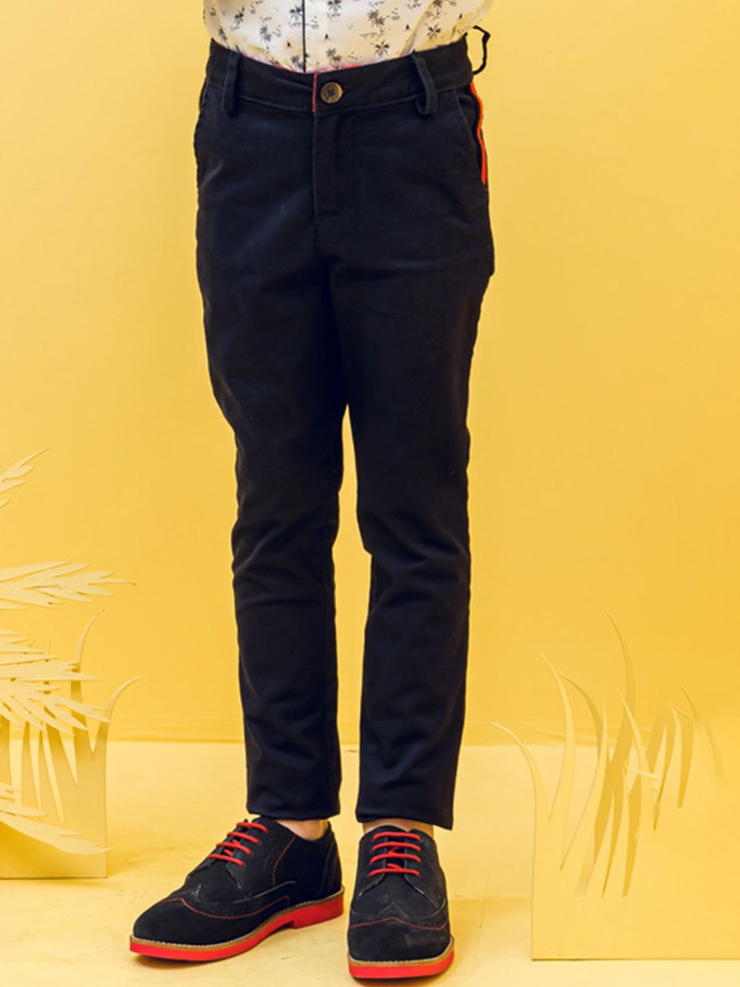 

FOREVER FRIDAY Boys Regular Fit Cotton Trousers, Navy blue