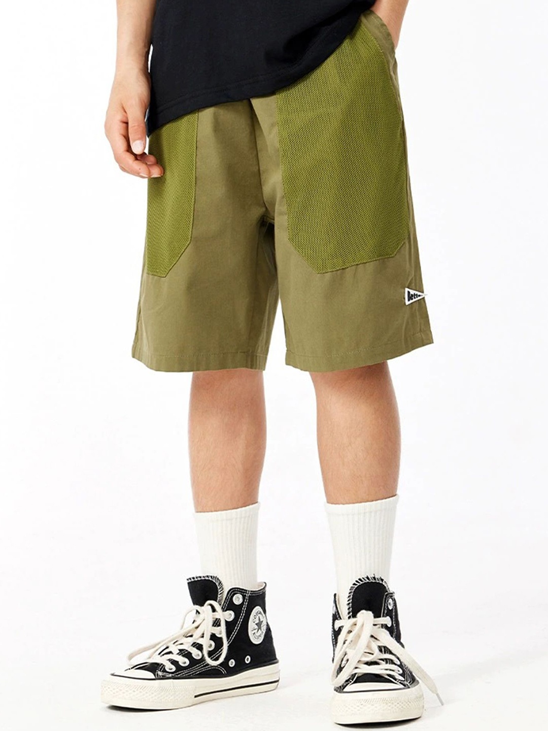 

LULU & SKY Unisex Kids High-Rise Sports Shorts, Green
