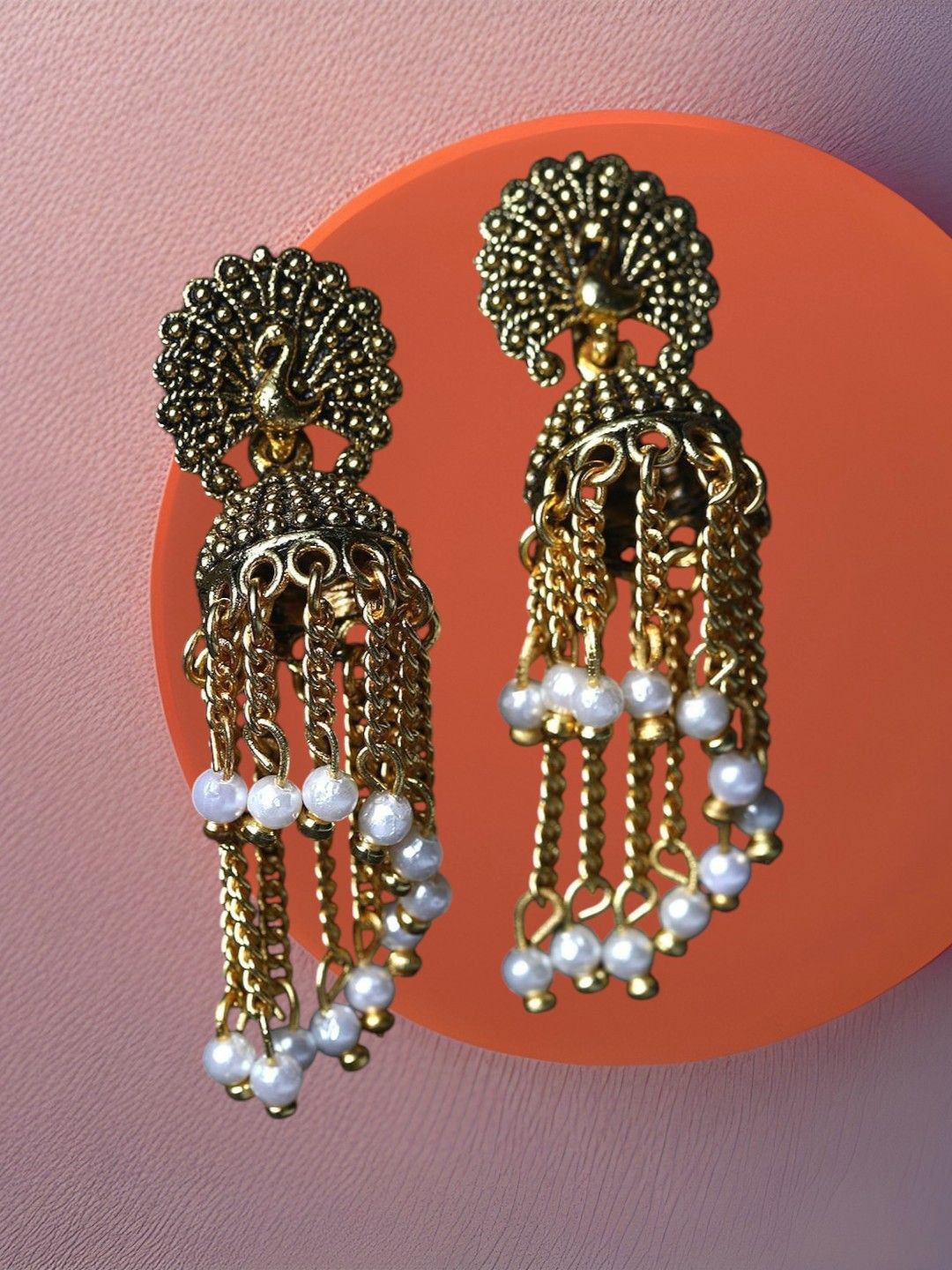 

Anouk Gold Plated Artificial Beaded Dome Shaped Drop Earrings