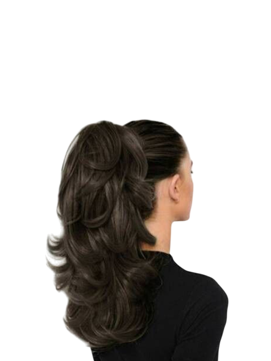 

camola deva Clip-In Wavy Toupee Hair Extension - Brown - 18 Inch