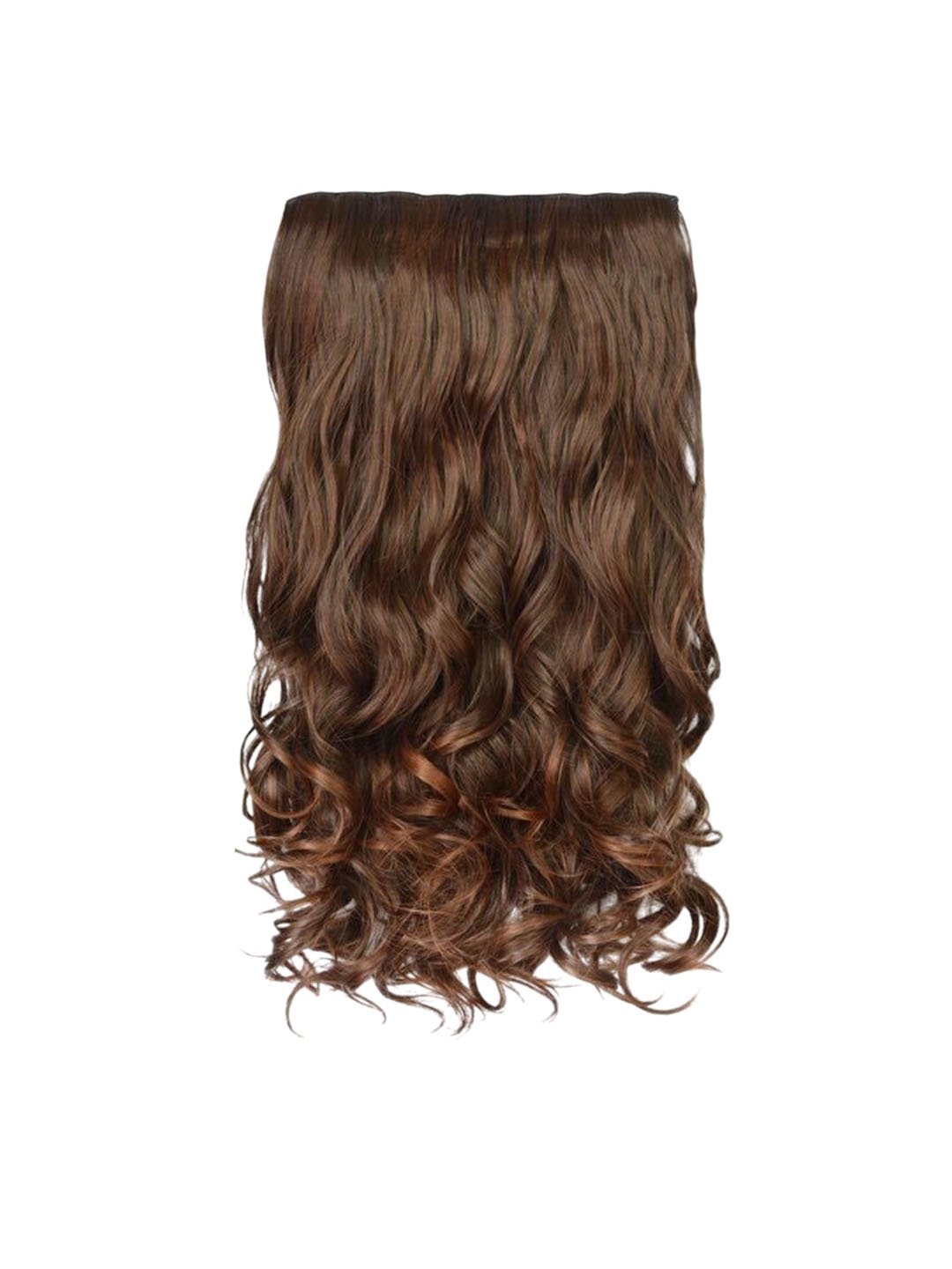 

camola deva Clip-In Wavy Scalp Topper Hair Extension - Brown - 24 Inch