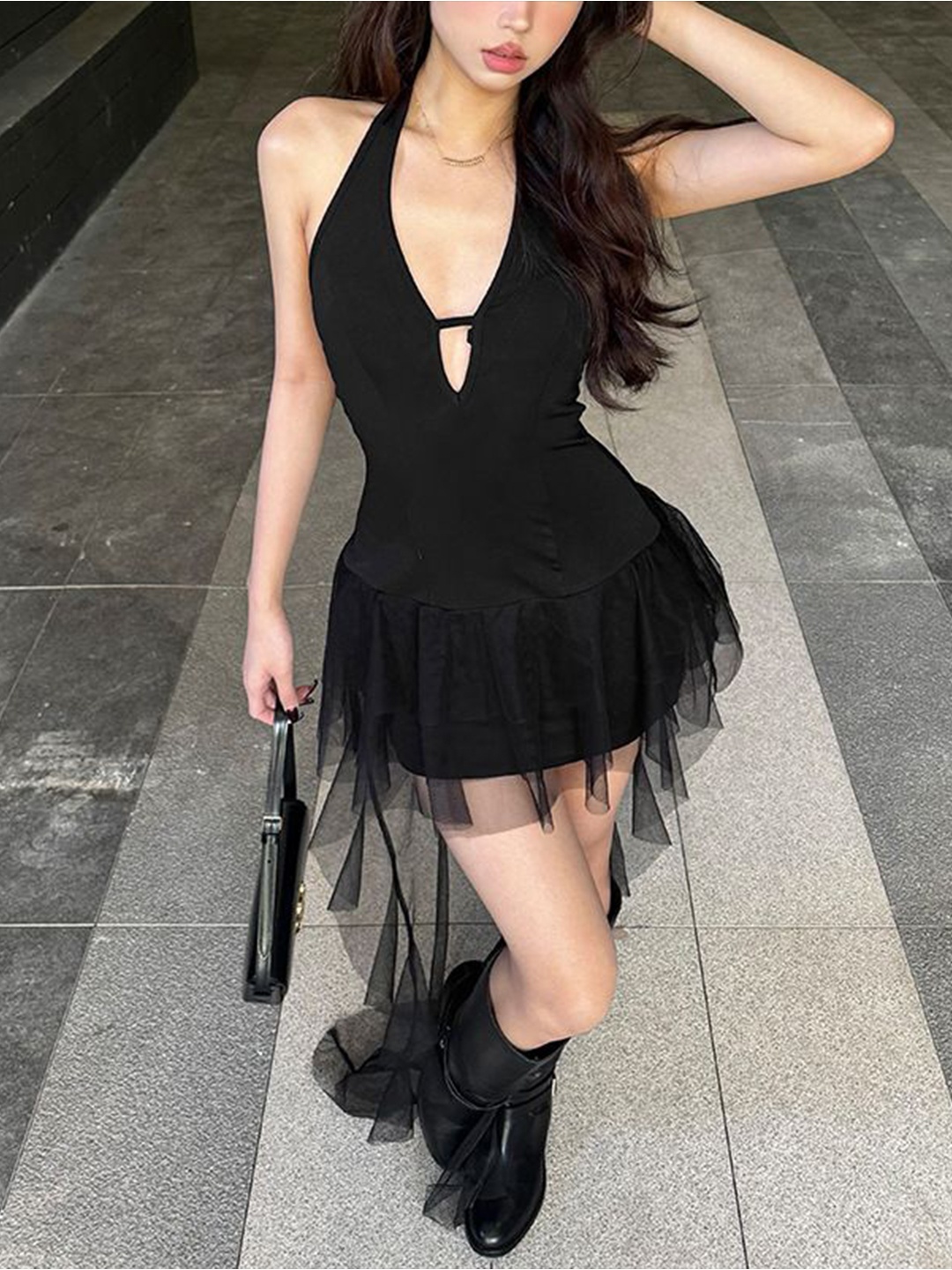 

StyleCast Satin Bodycon Dress, Black