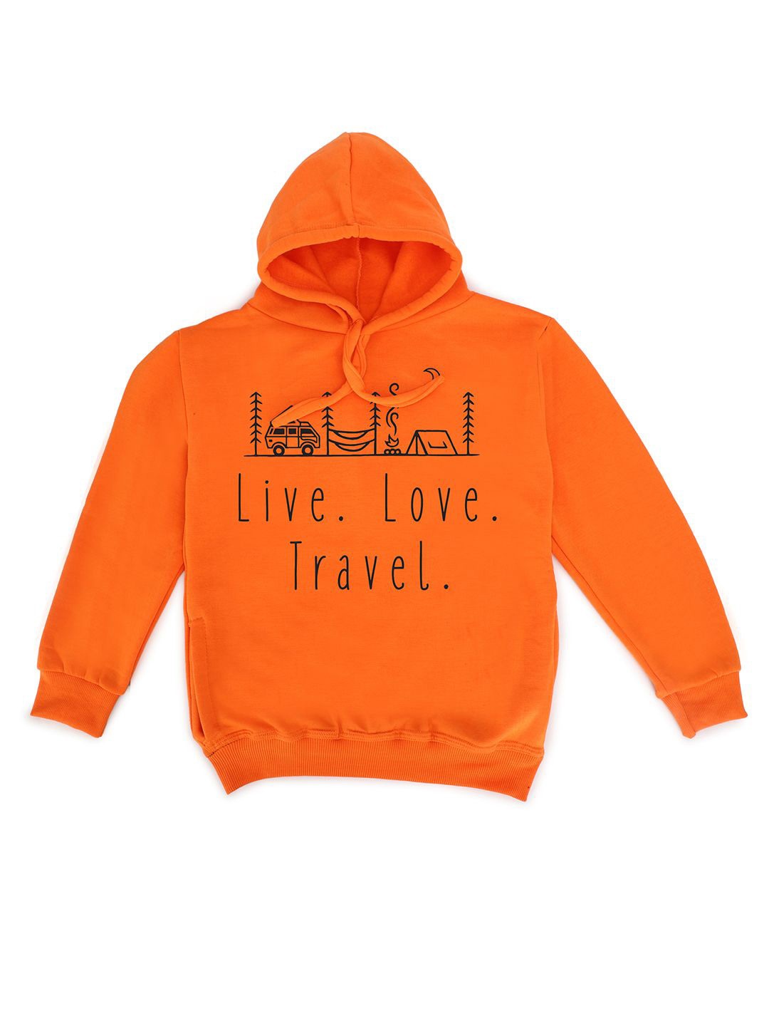

Fabvio Plus Kids Printed Hooded Sweatshirt, Orange