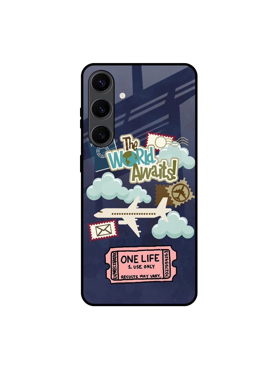 

QRIOH Tour The World Printed Samsung Galaxy S24 Plus Back Case, Blue