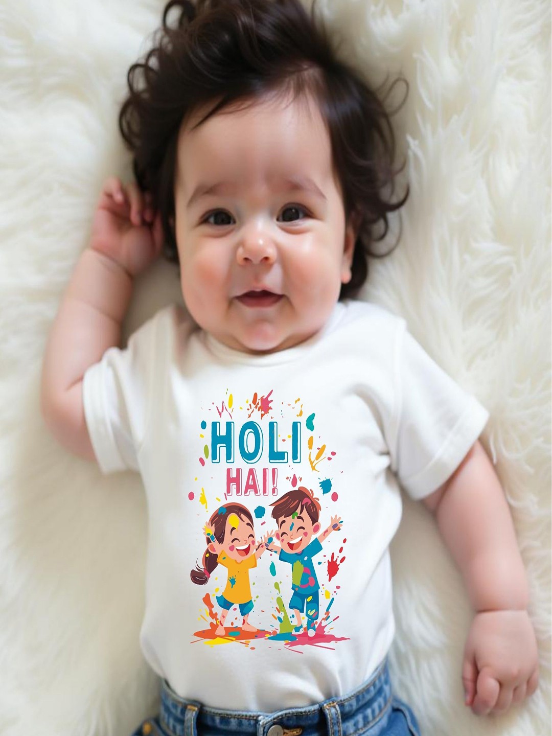 

KNITROOT Kids Printed Sublimation Applique T-shirt, White