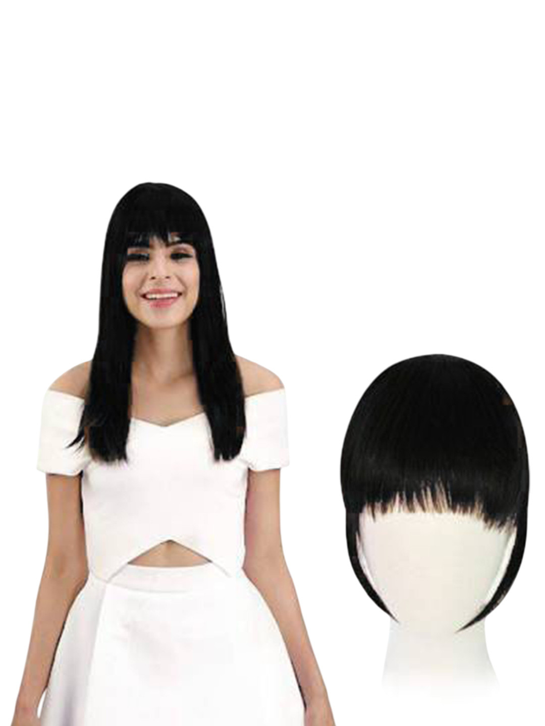 

camola deva Clip-In Scalp Toupee Straight Hair Extension - Brown - 6.5 Inch