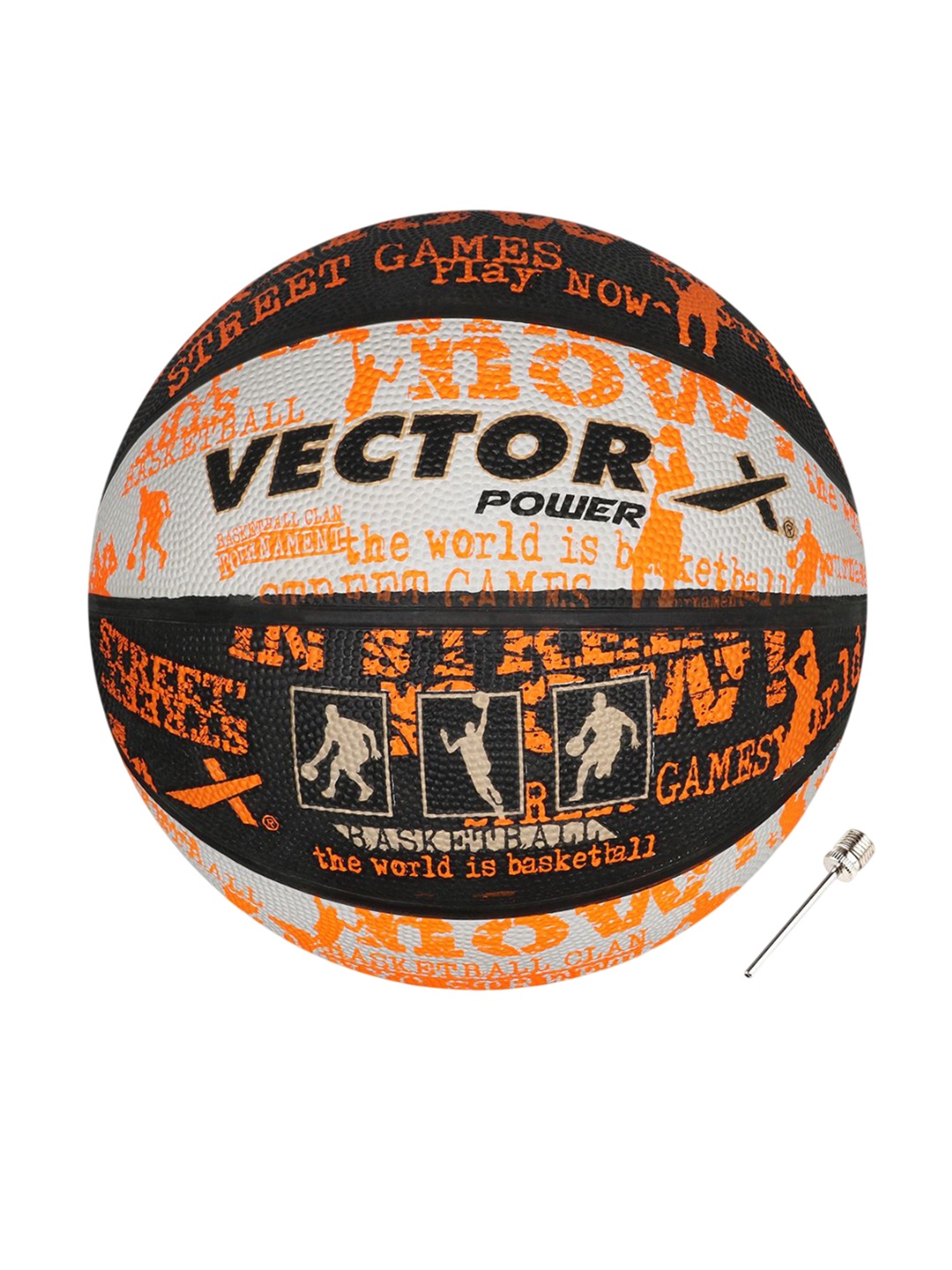 

VECTOR X POWER Printed Basketball With Air Needle, Black