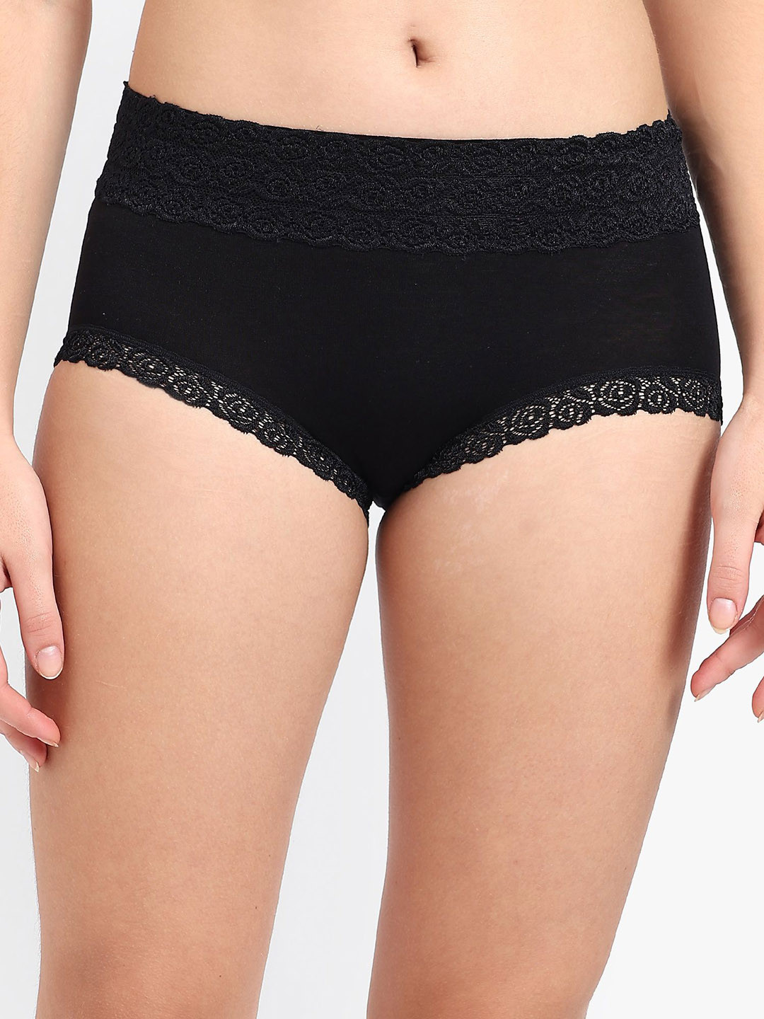 

Munaafi Seamless Mid Rise Hipster Briefs - 0463-BLACKK, Black