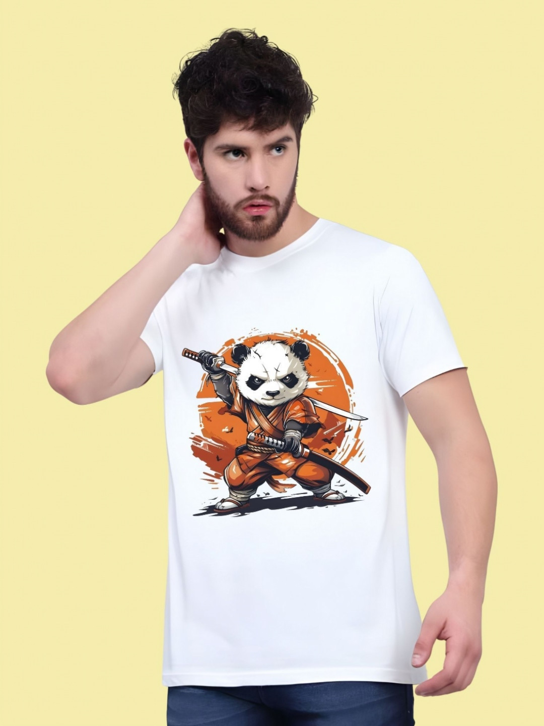 

THE BEETEL HOUSE Men Drop-Shoulder Sleeves T-shirt, White