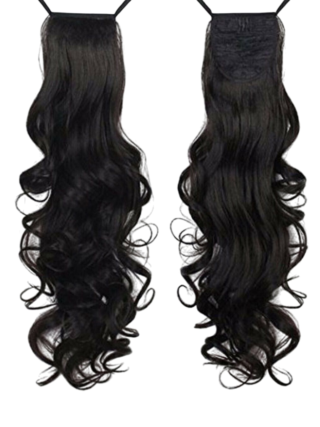 

camola deva Clip In Wavy Ponytail Hair Extension- Brown- 20 Inch