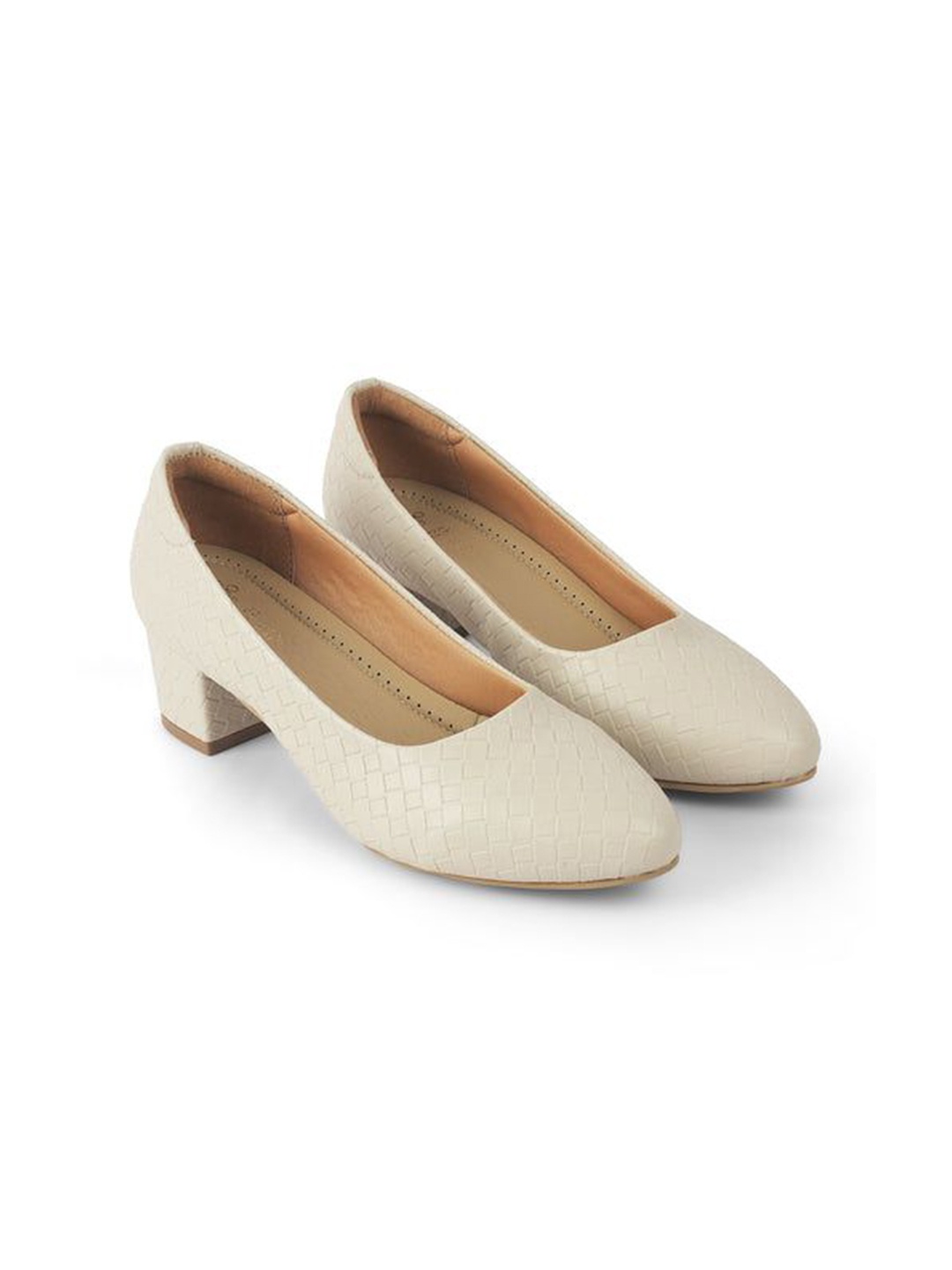 

Tresmode Women Morco Block Pumps, Cream