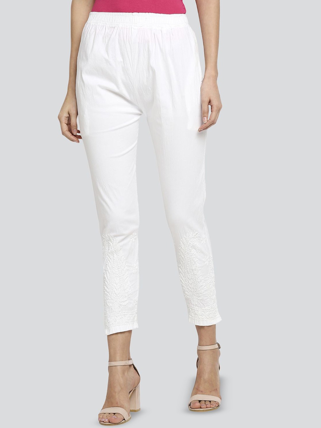 

Indiankala4u Women Urban Slim Skinny Fit Trousers, White