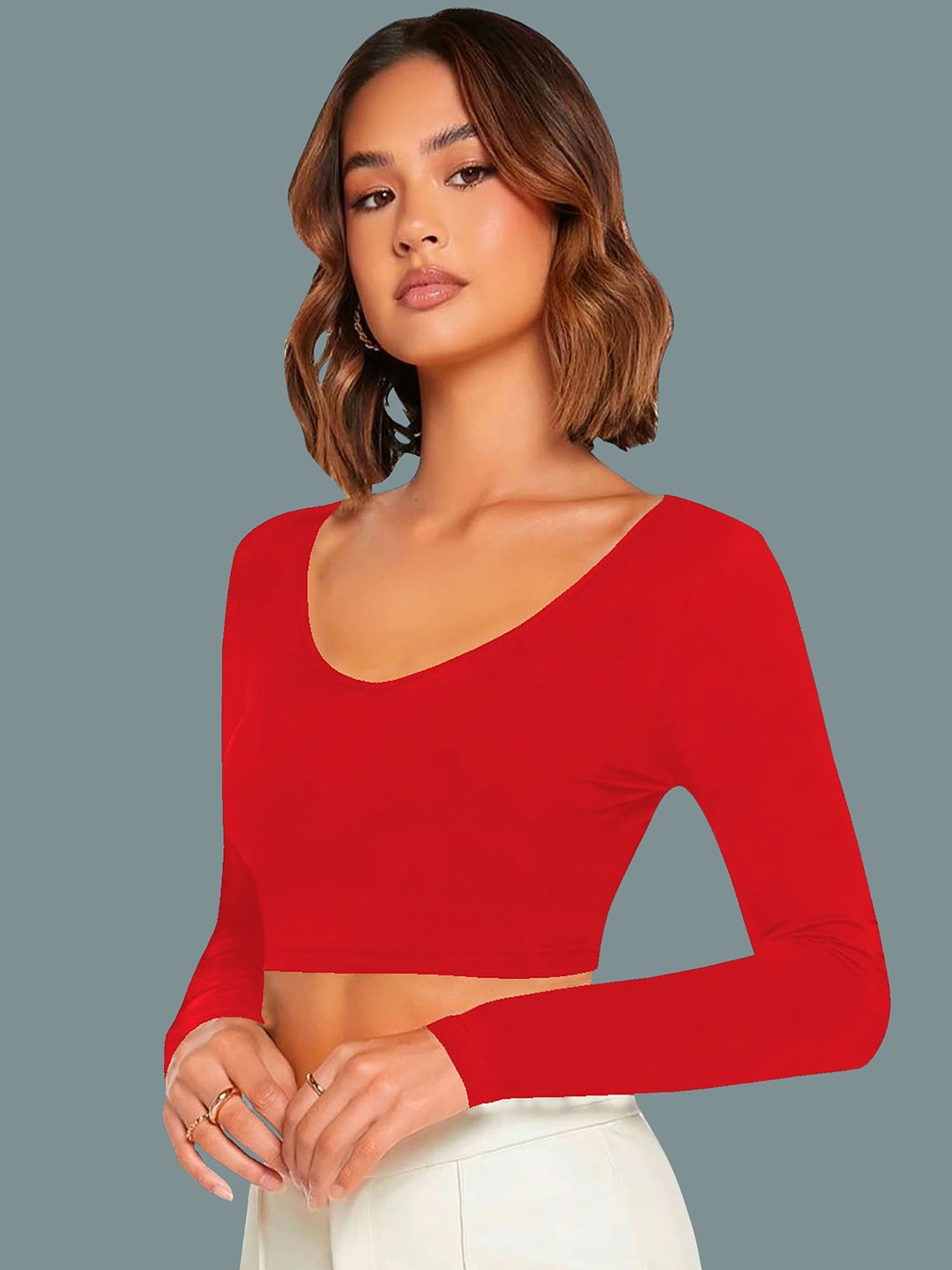 

Dream Beauty Fashion Crop Top, Red