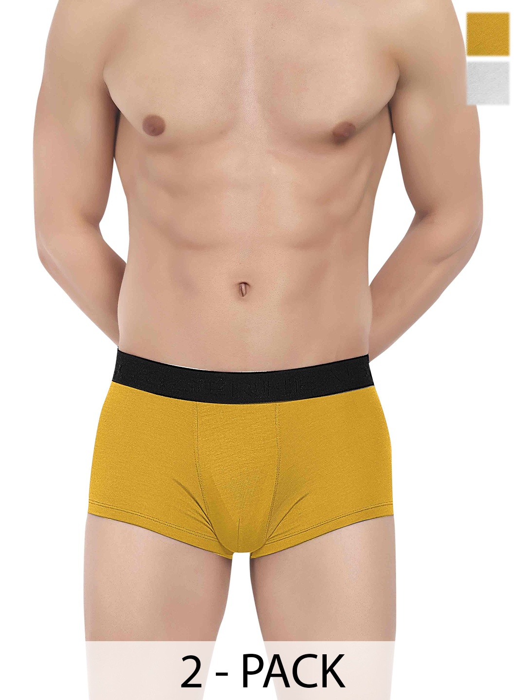 

LOGGERHEAD Pack Of 2 Cotton Short Trunks LHMT002-Yellow-White