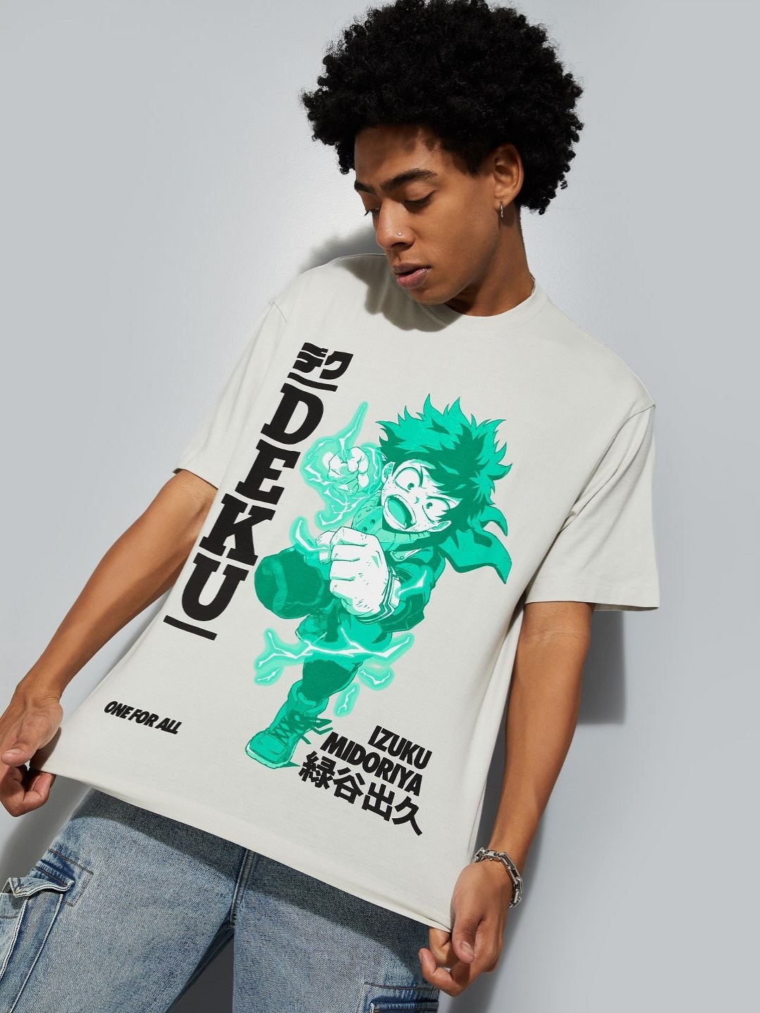 

max Men Graphic Printed Round Neck Cotton T-shirt, Grey