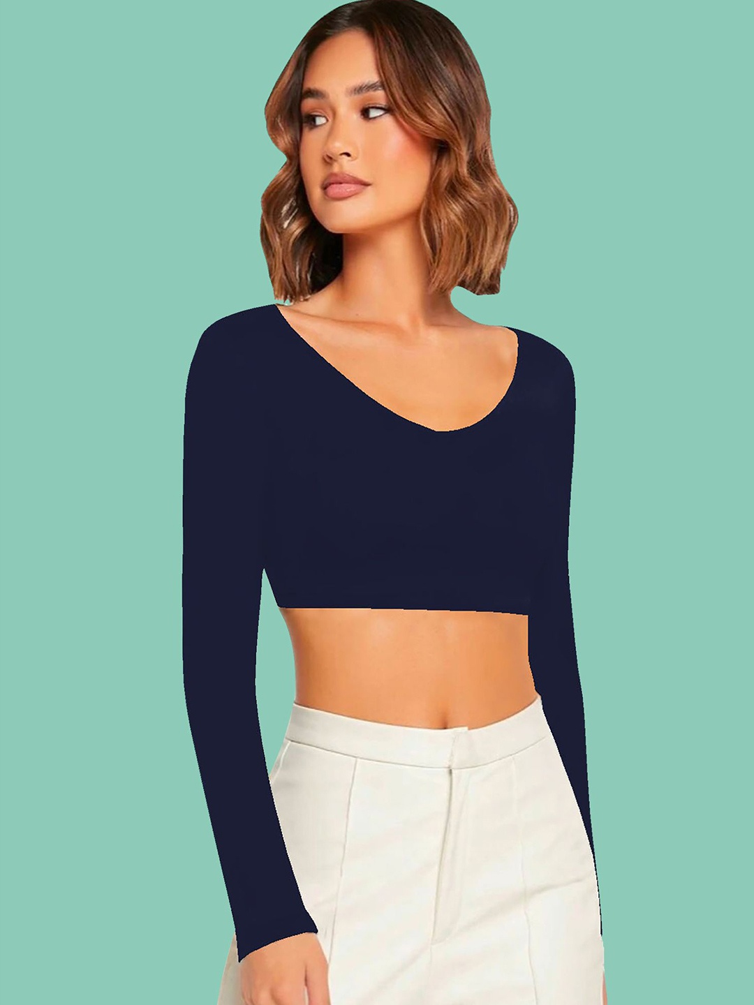 

Dream Beauty Fashion Crop Top, Navy blue