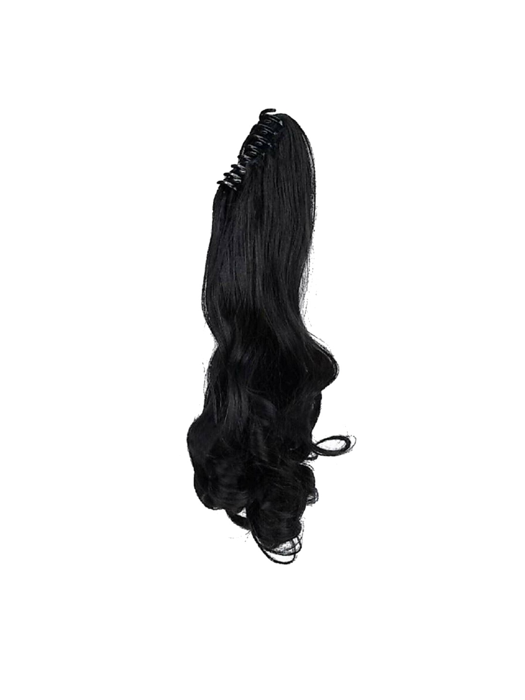 

camola deva Clip-In Ponytail Wavy Hair Extension - Black - 22 Inch