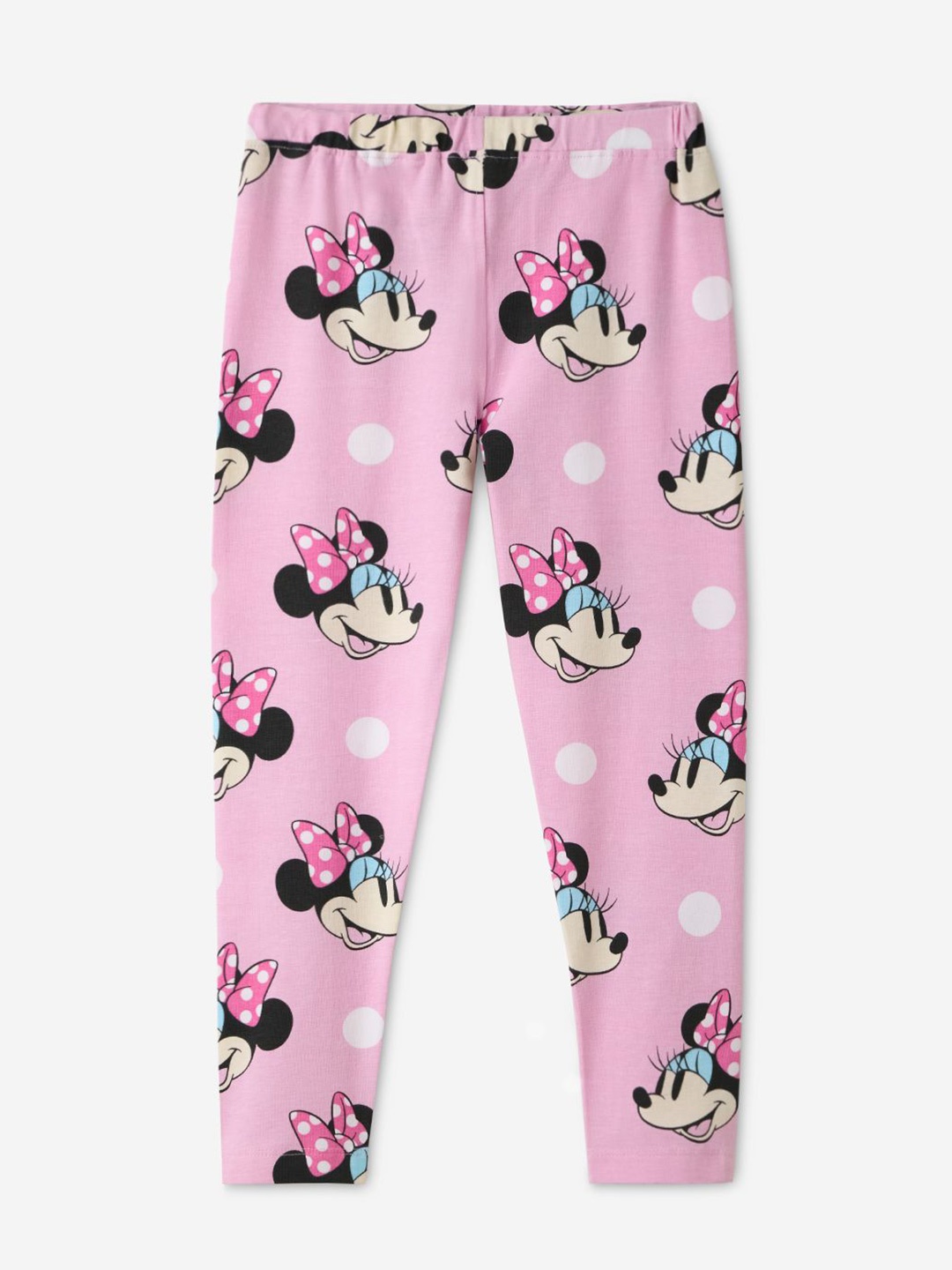 

The Souled Store Girls Printed Mid-Rise Ankle-Length Leggings, Pink