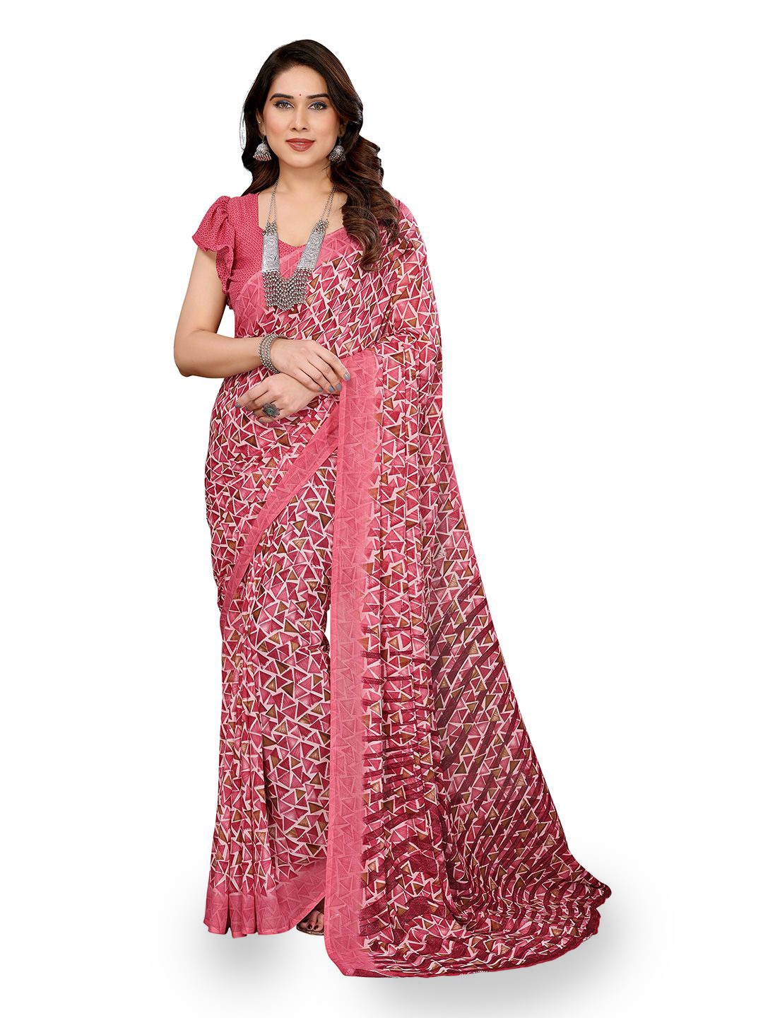 

Moda Rapido Women Printed Saree, Maroon